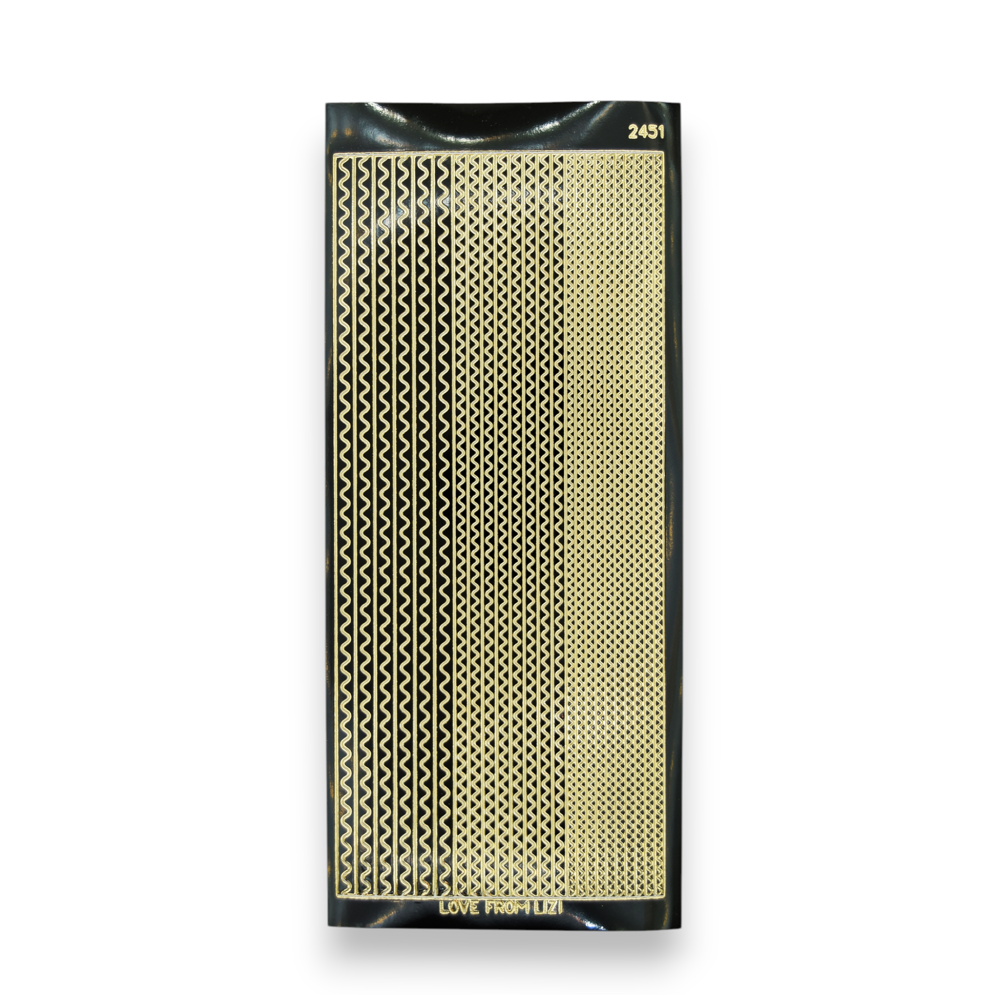Sway Black with Gold finish Peel-Off Stickers